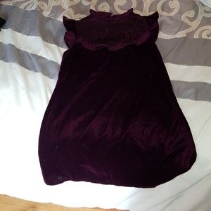 Girls 4t dark purple velvet dress